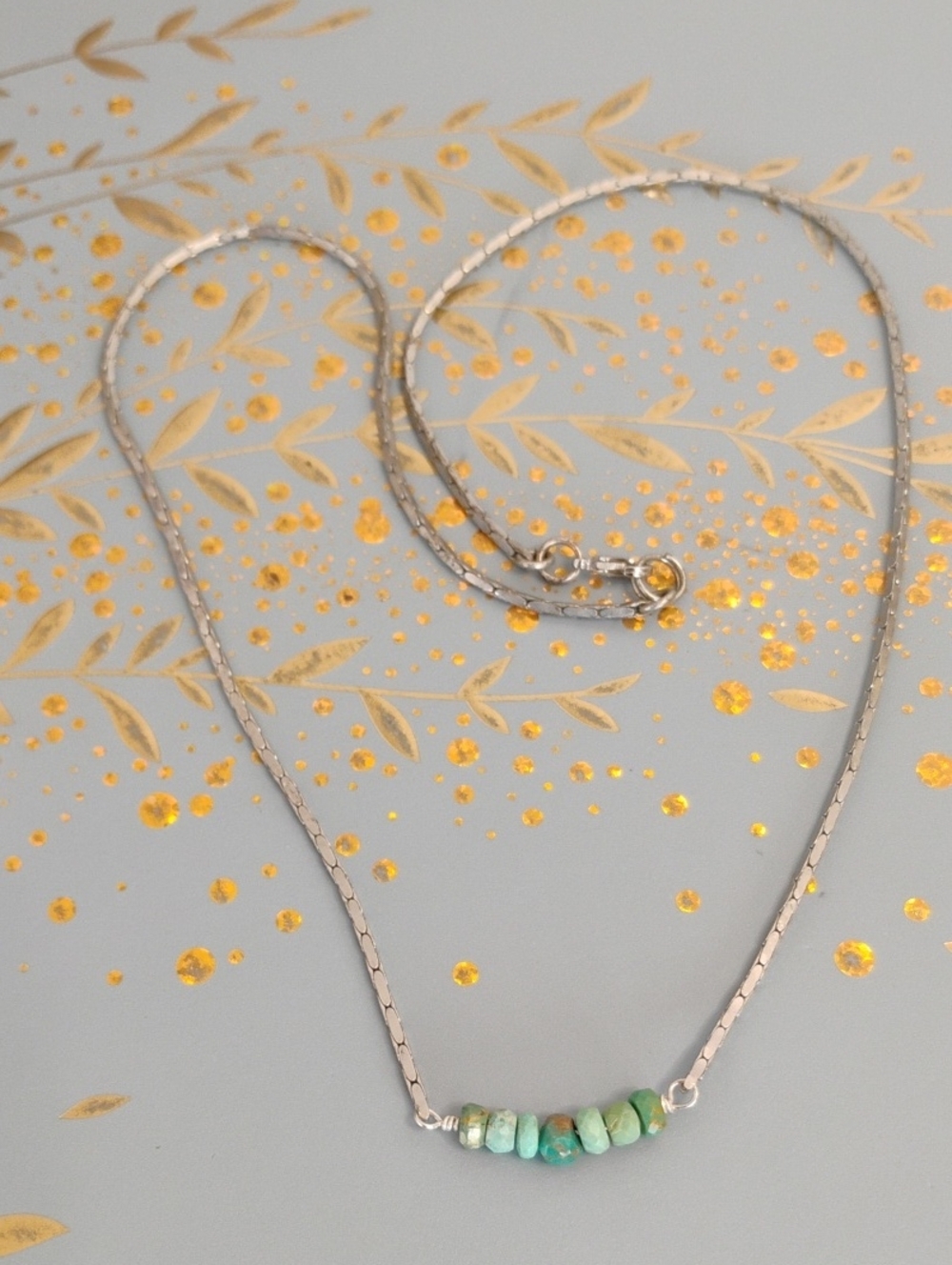 Kingman Turquoise Bar Necklace - Picture 4 of 10